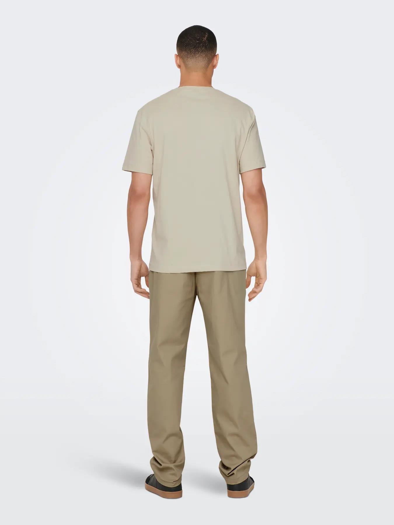 Only & Sons Erkek Regular Fit %100 Pamuk Basic T-Shirt - 22025208 - Only & Sons - 22025208