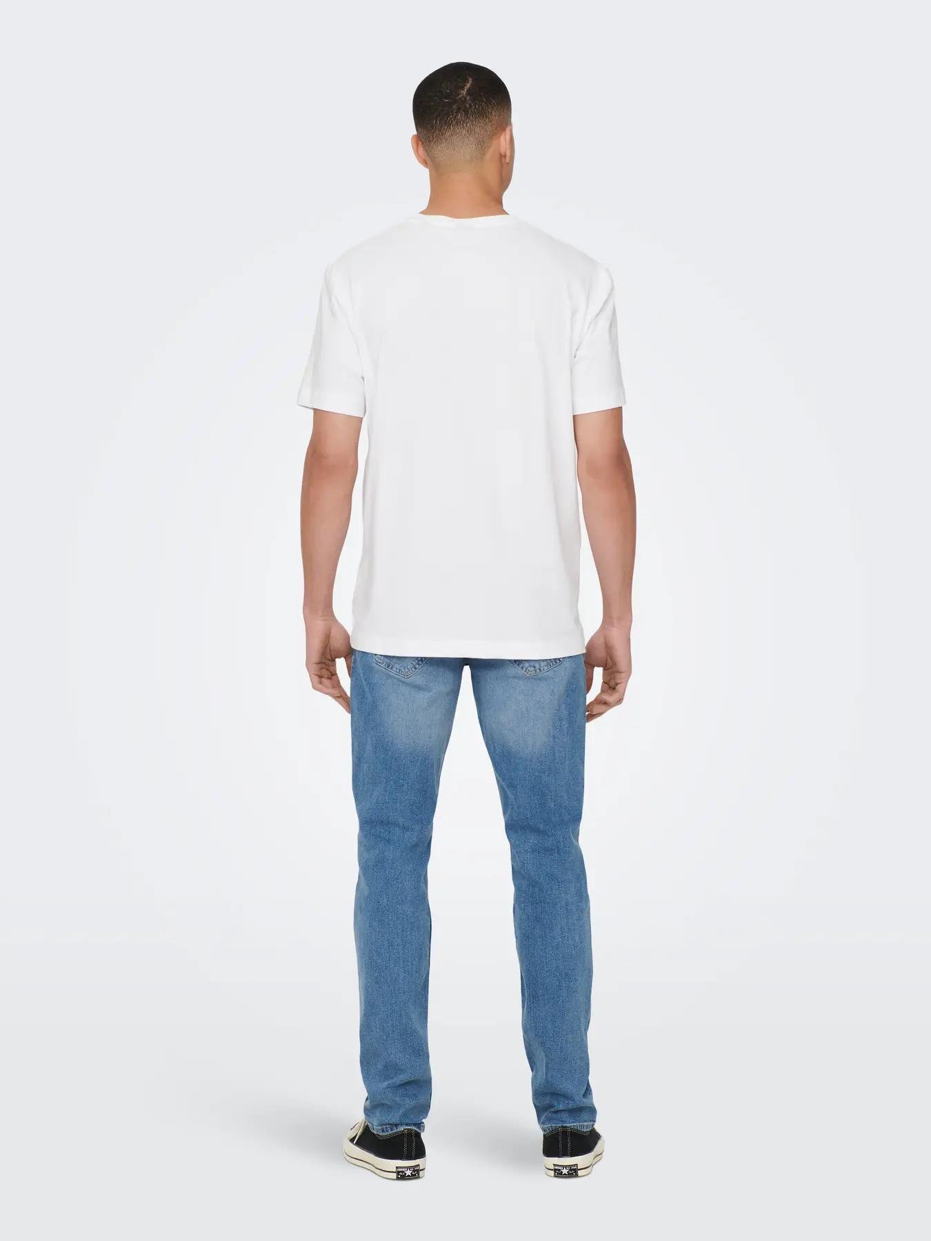 Only & Sons Erkek Regular Fit %100 Pamuk Basic T-Shirt - 22025208 - Only & Sons - 22025208