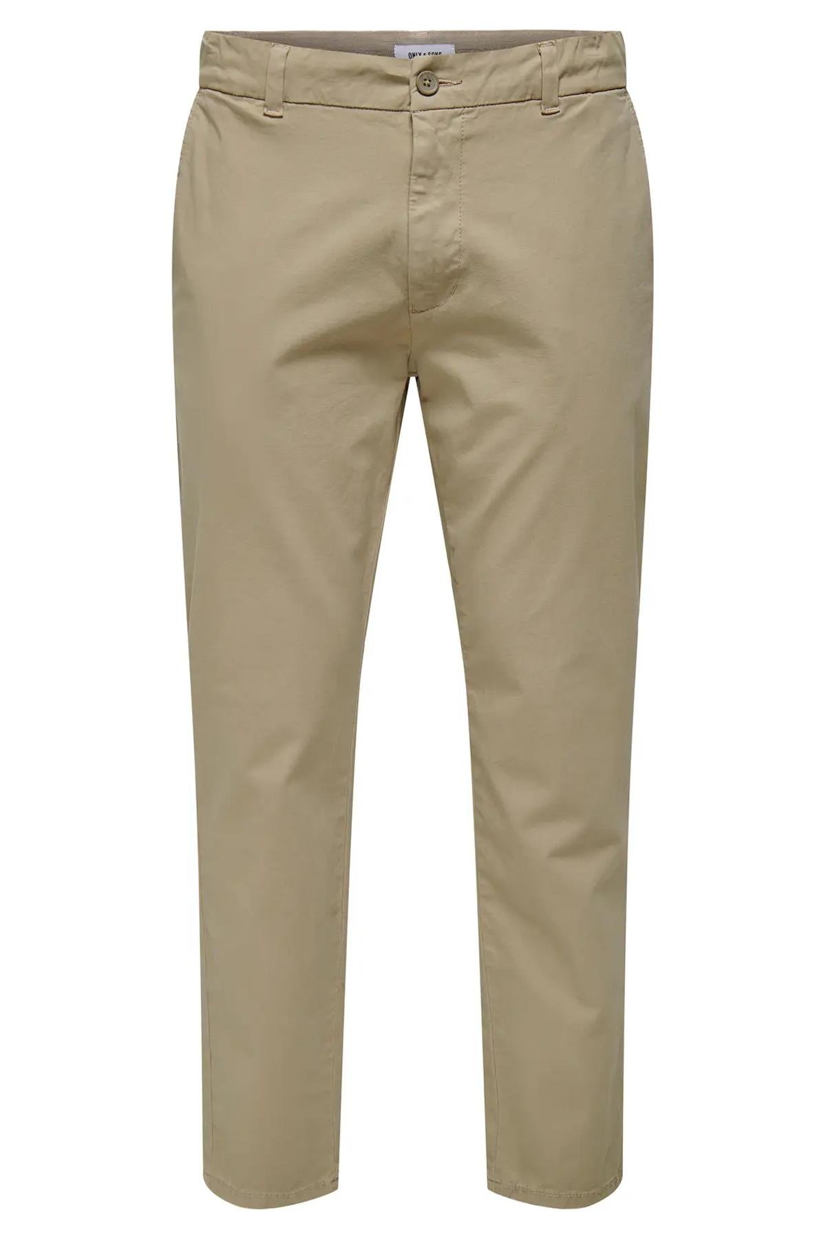 Only & Sons Erkek Regular Fit Lastikli Bel Bej Pantolon - 22029761 - Only & Sons - 22029761-2