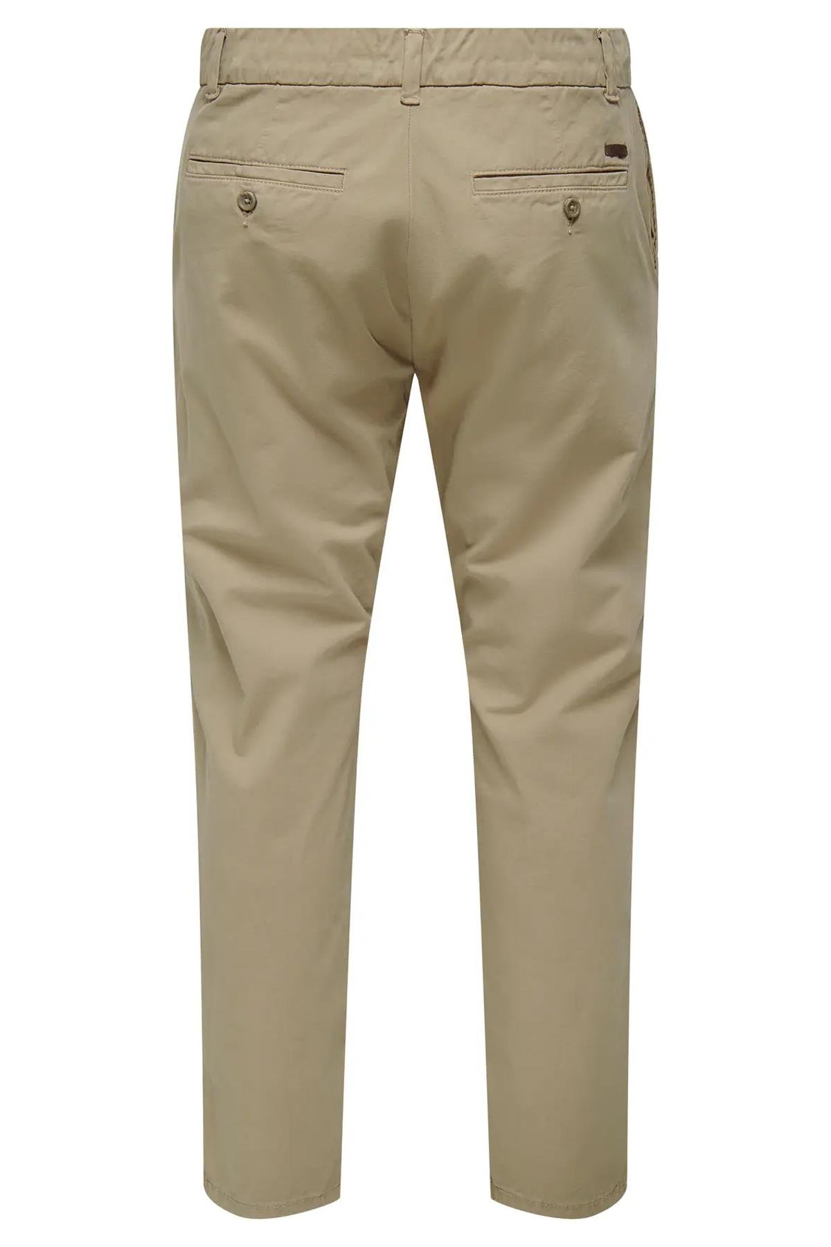 Only & Sons Erkek Regular Fit Lastikli Bel Bej Pantolon - 22029761 - Only & Sons - 22029761-2