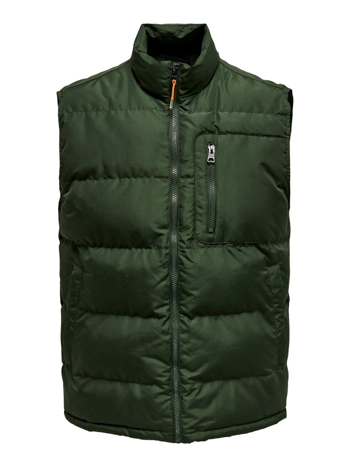 Only & Sons Erkek Şişme Fermuarlı Yelek ONSJAKE QUILTED VEST 22024229 - Only & Sons - 22024229