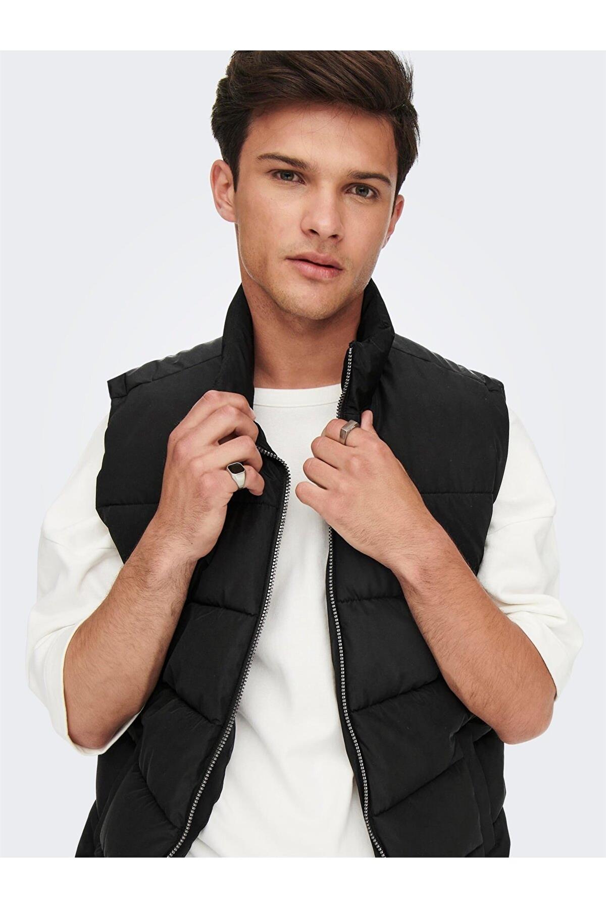 Only & Sons Erkek Şişme Yelek ONSMELVIN LIFE PUFFER VEST -  22022232 - Only & Sons - 22022232