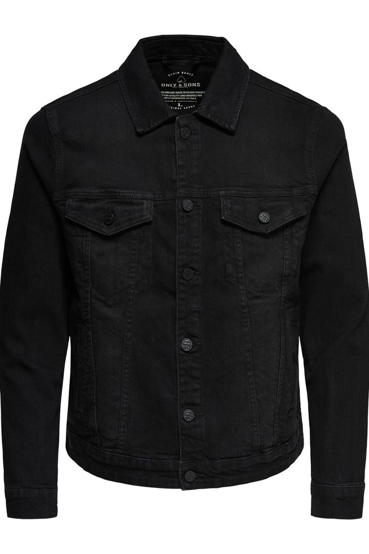 Only & Sons Erkek Siyah Kot Ceket Jacket Black 22010453 - Only & Sons - 22010453