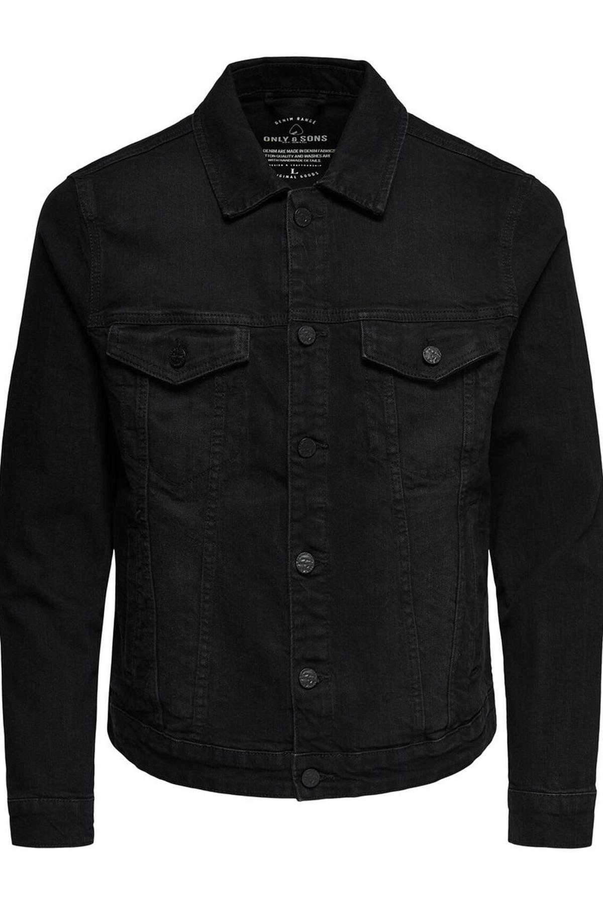 Only & Sons Erkek Siyah Kot Ceket Jacket Black 22010453 - Only & Sons - 22010453