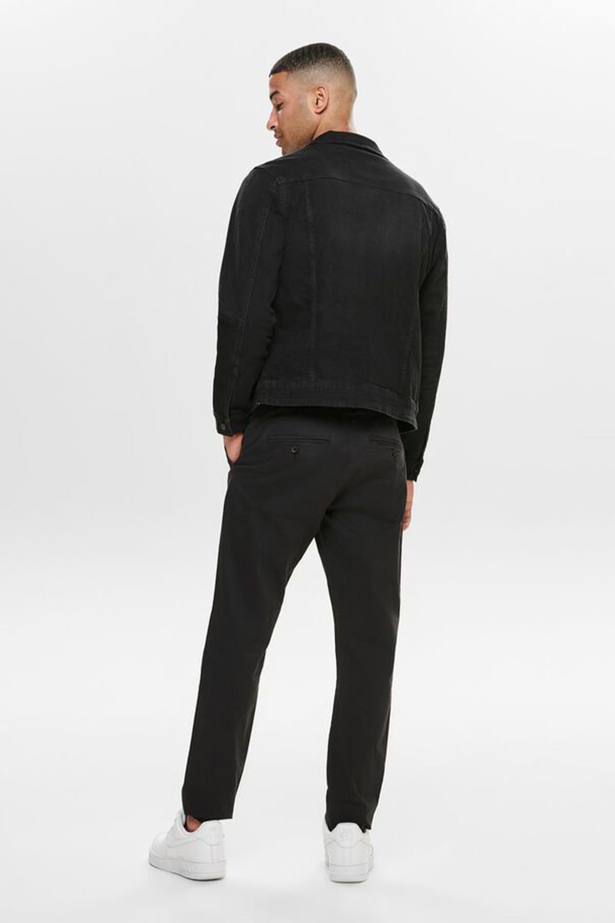 Only & Sons Erkek Siyah Kot Ceket Jacket Black 22010453 - Only & Sons - 22010453
