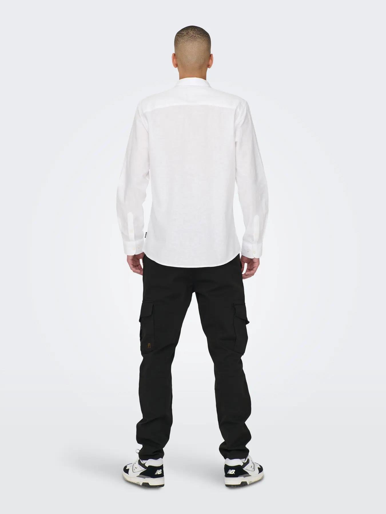 Only & Sons Erkek Slim Fit Keten Gömlek - 22012321 - Only & Sons - 81634202322012321