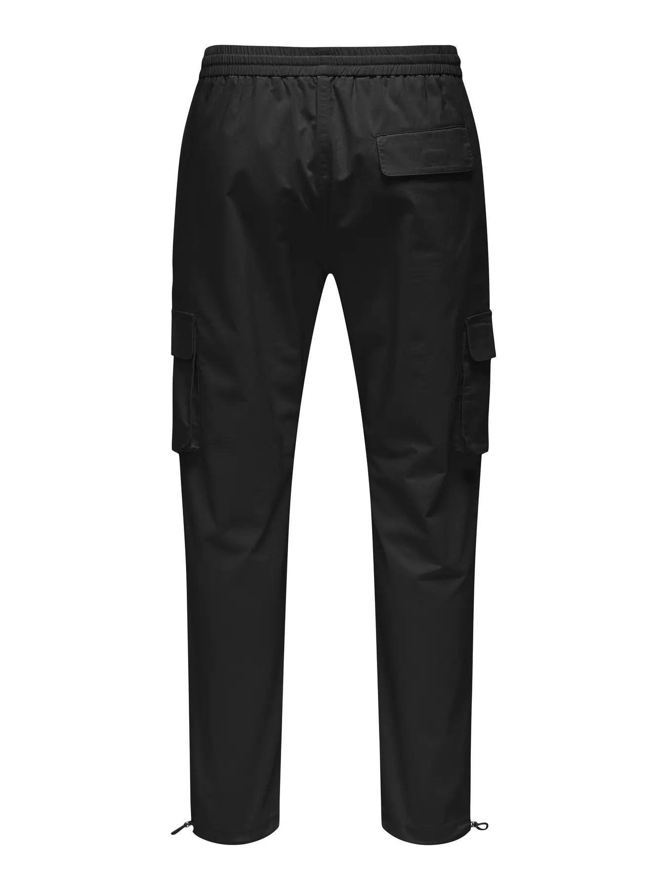 Only & Sons Erkek Slim Fit Siyah Kargo Pantolon - 22029759 - Only & Sons - 22029759-B