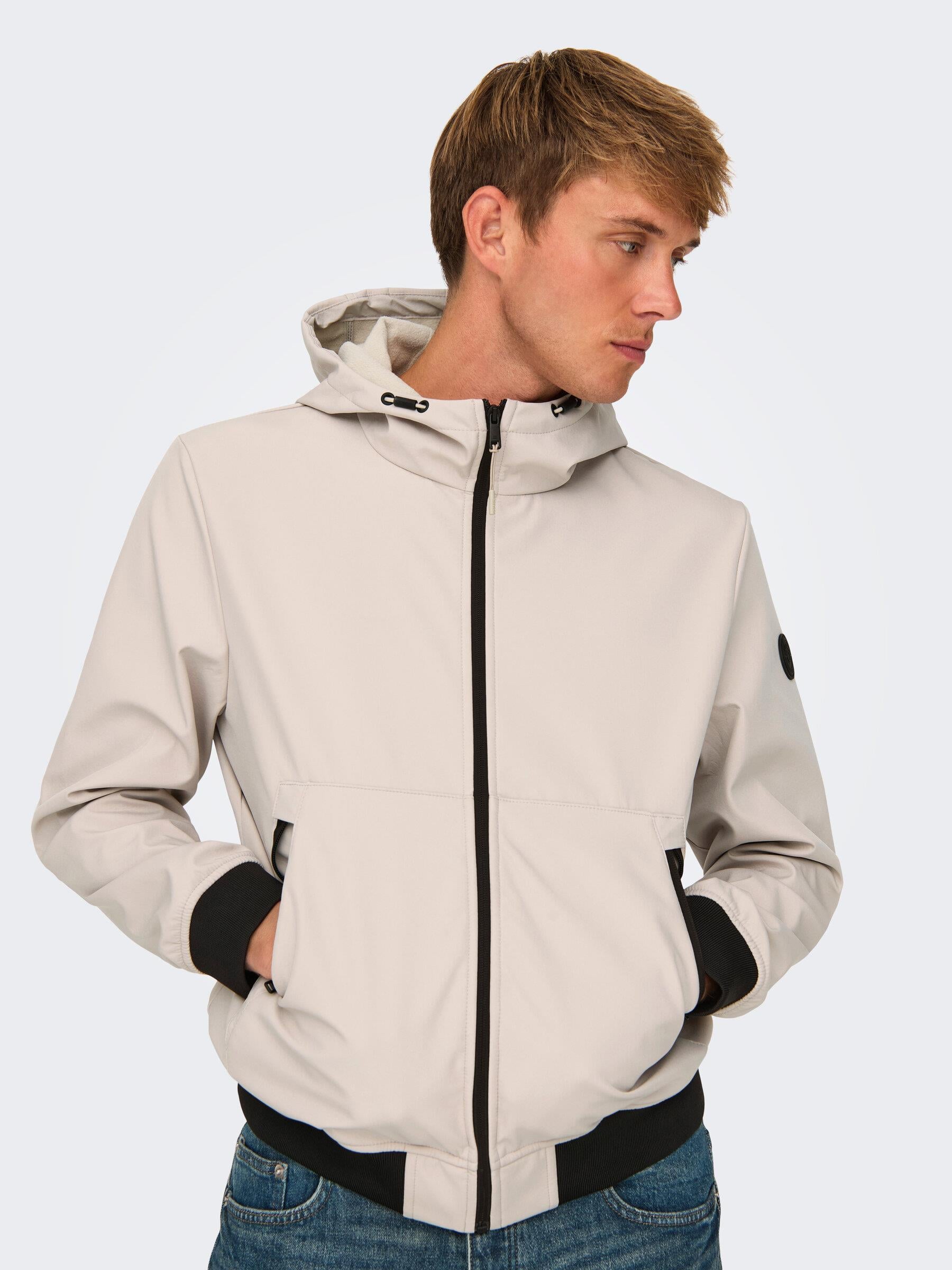 Only & Sons Erkek Softshell Bomber Ceket - 22029276 - Only & Sons - 22029276