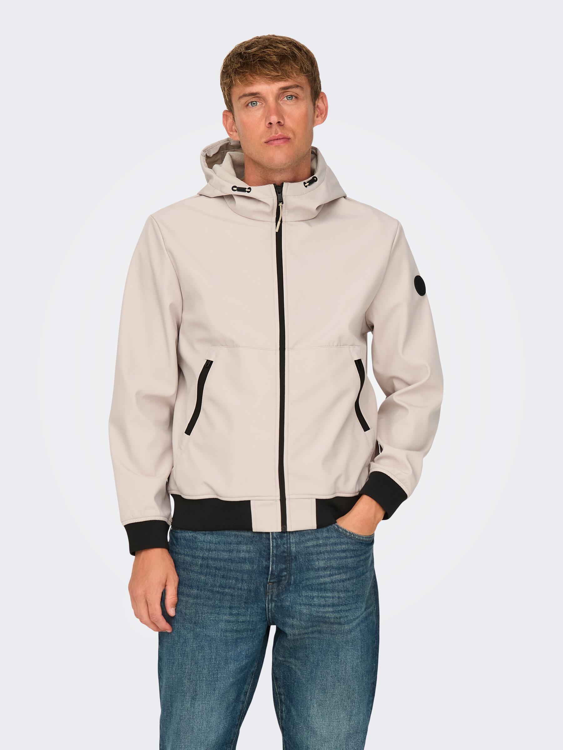 Only & Sons Erkek Softshell Bomber Ceket - 22029276 - Only & Sons - 22029276