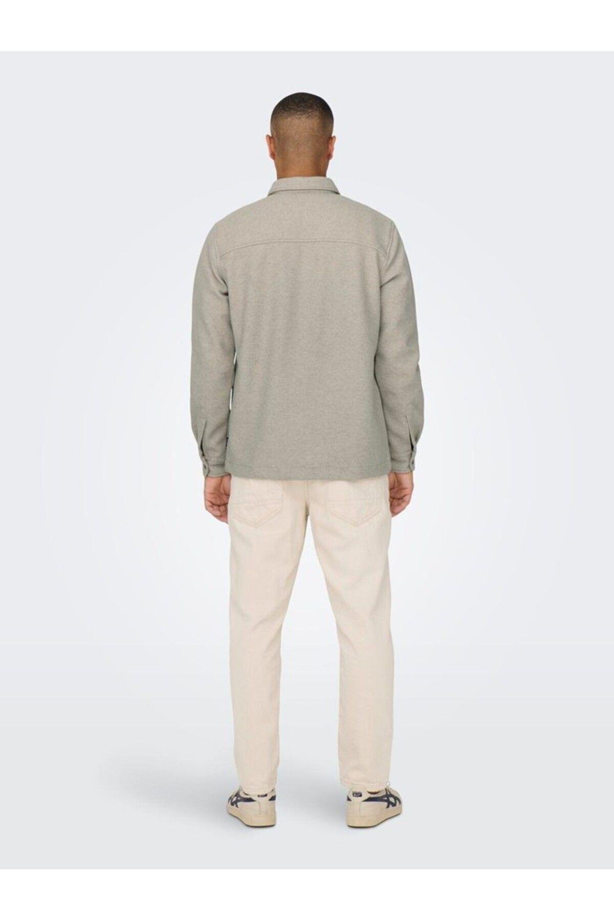Only & Sons Erkek Yakalı ve Fermuarlı Ceket - 22026312 - Only & Sons - 22026312