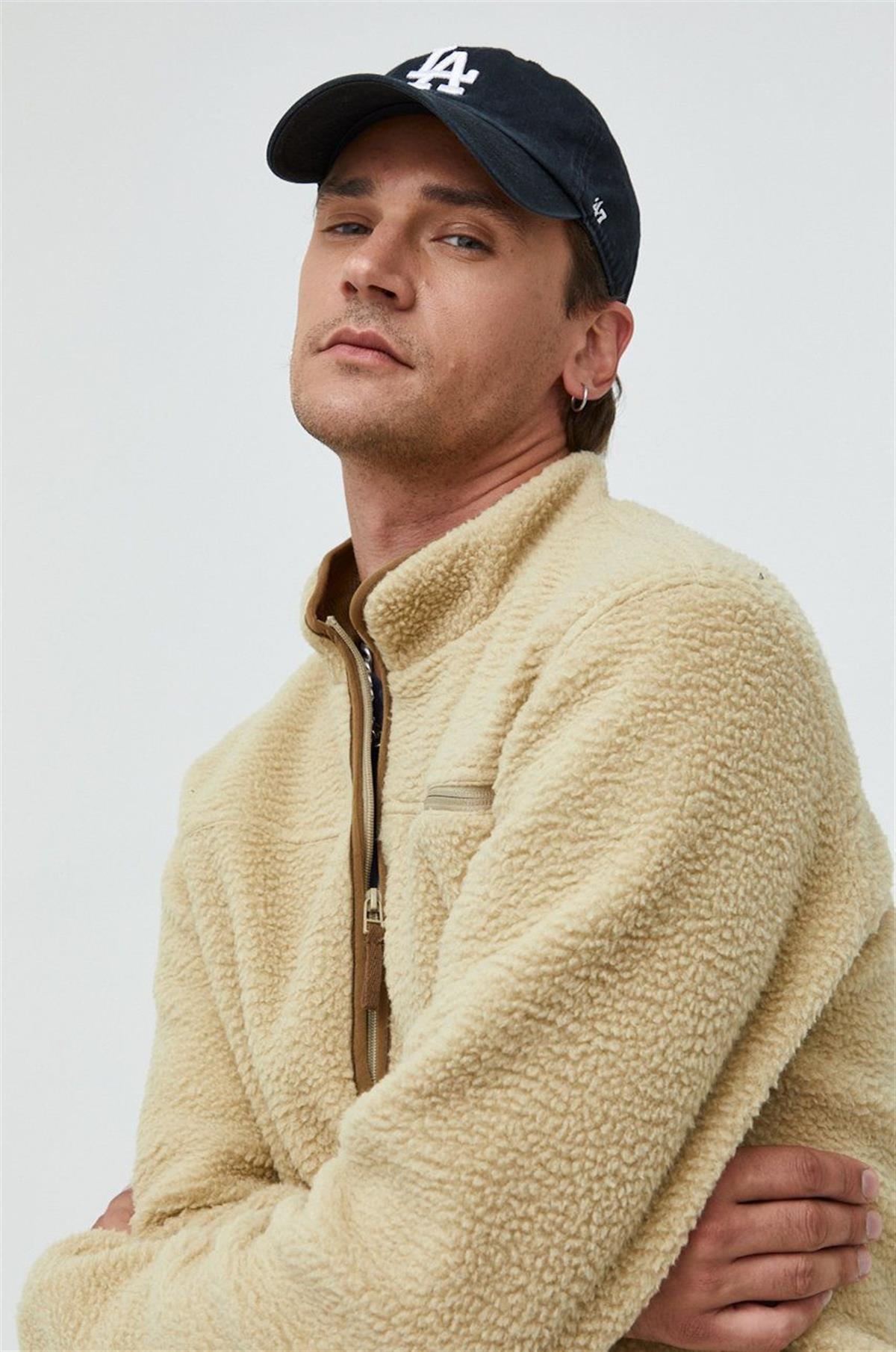 Only & Sons Erkek Yarım Fermuarlı Peluş Sweatshirt - 22022228 - Only & Sons - 22022228