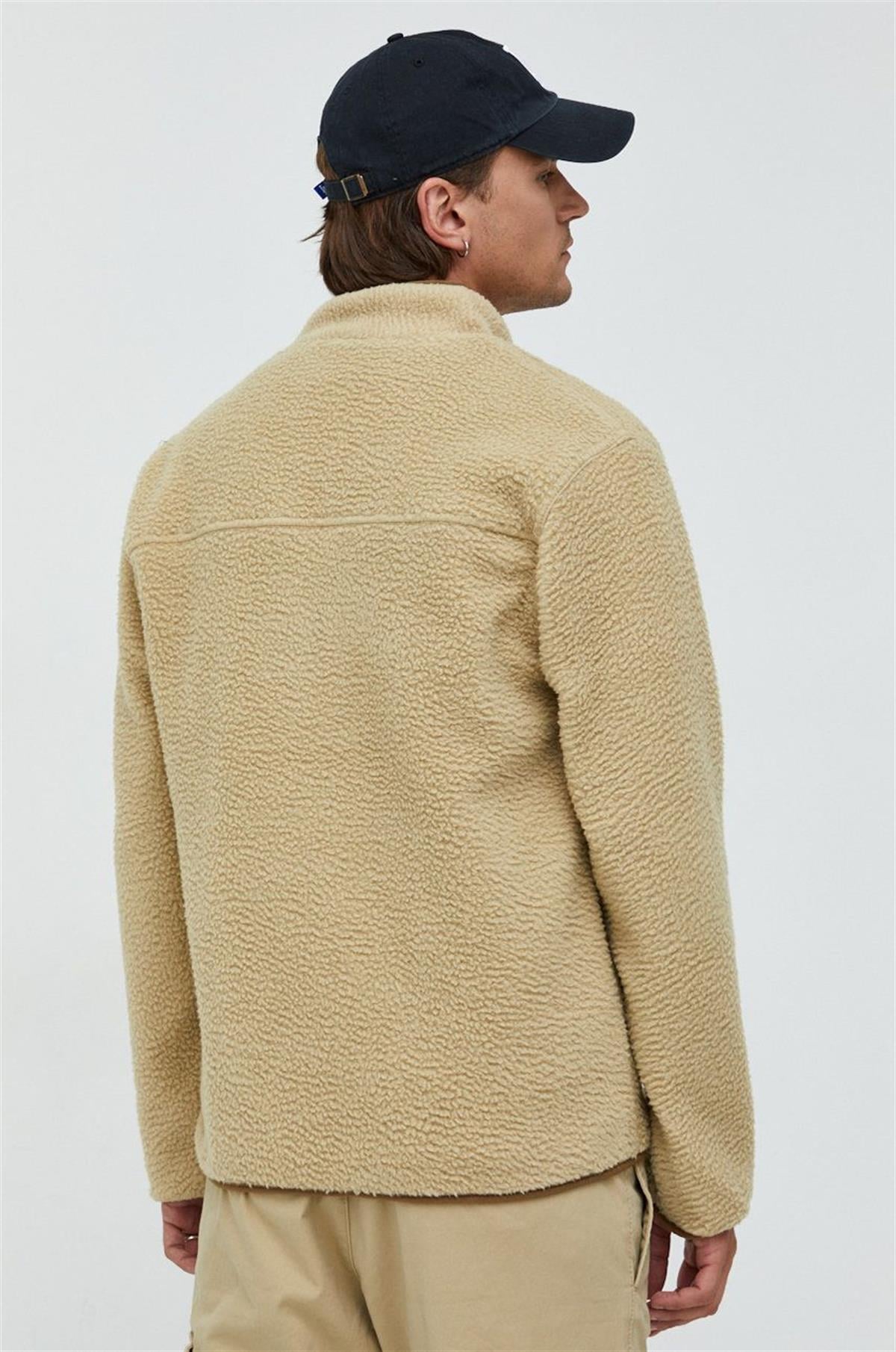 Only & Sons Erkek Yarım Fermuarlı Peluş Sweatshirt - 22022228 - Only & Sons - 22022228