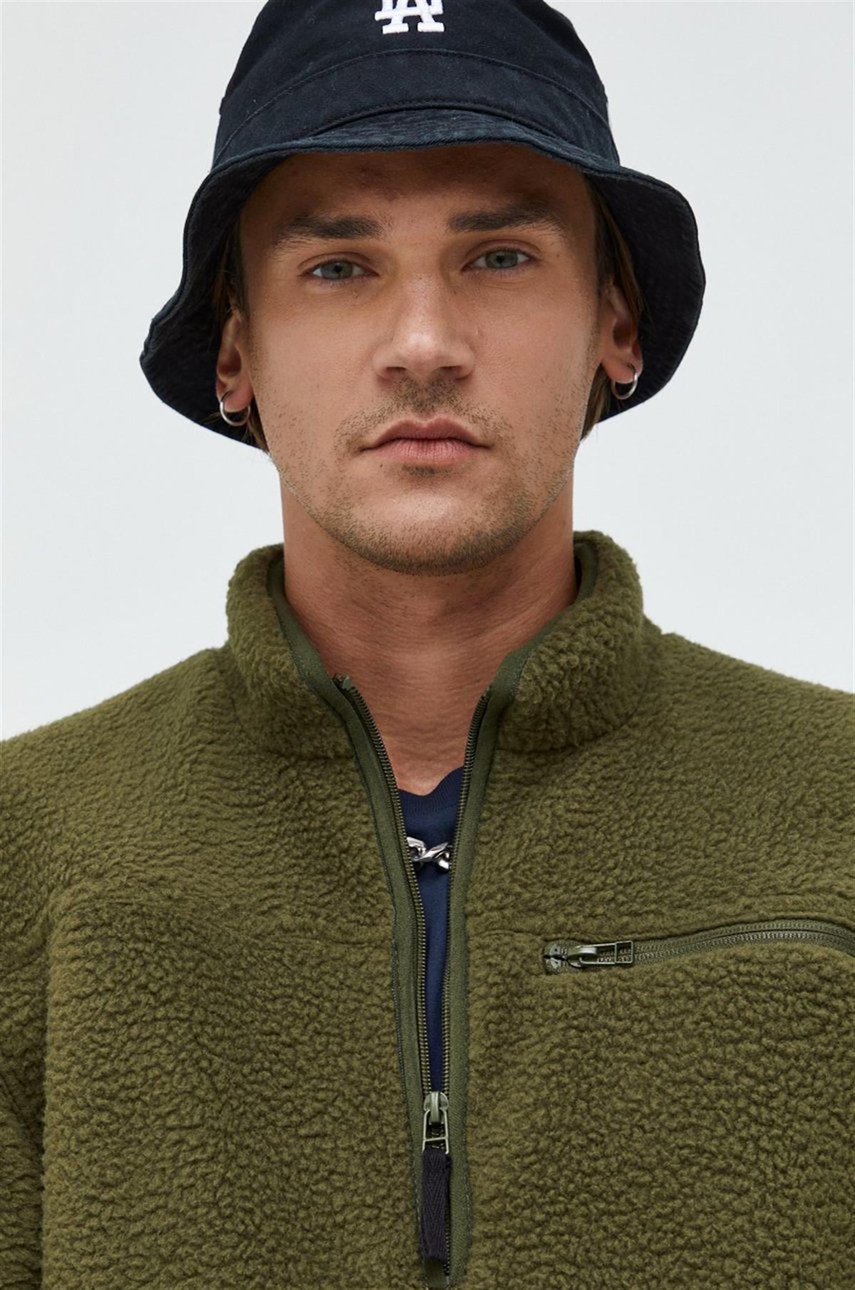 Only & Sons Erkek Yarım Fermuarlı Peluş Sweatshirt - 22022228 - Only & Sons - 22022228