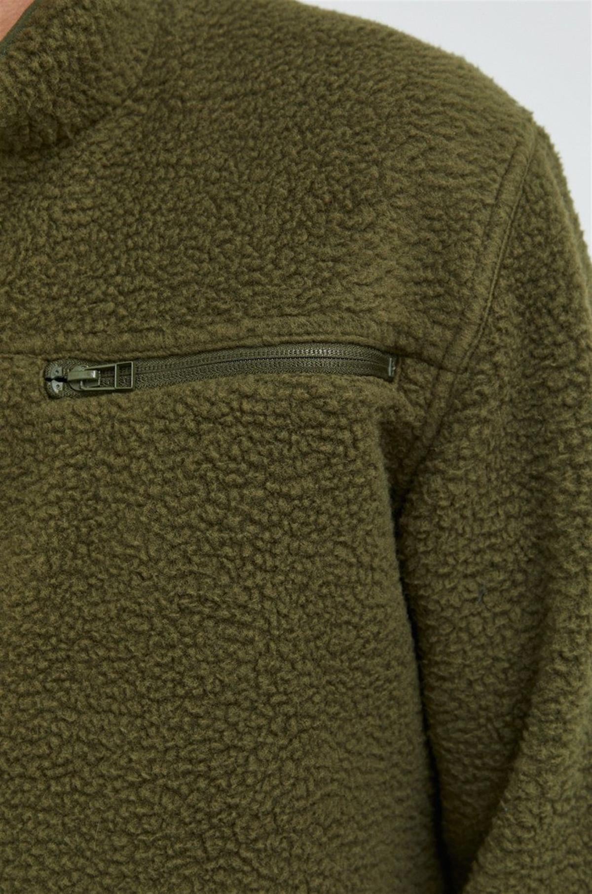 Only & Sons Erkek Yarım Fermuarlı Peluş Sweatshirt - 22022228 - Only & Sons - 22022228