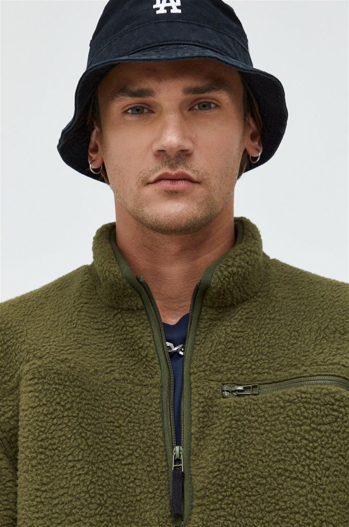 Only & Sons Erkek Yarım Fermuarlı Peluş Sweatshirt - 22022228 - Only & Sons - 22022228