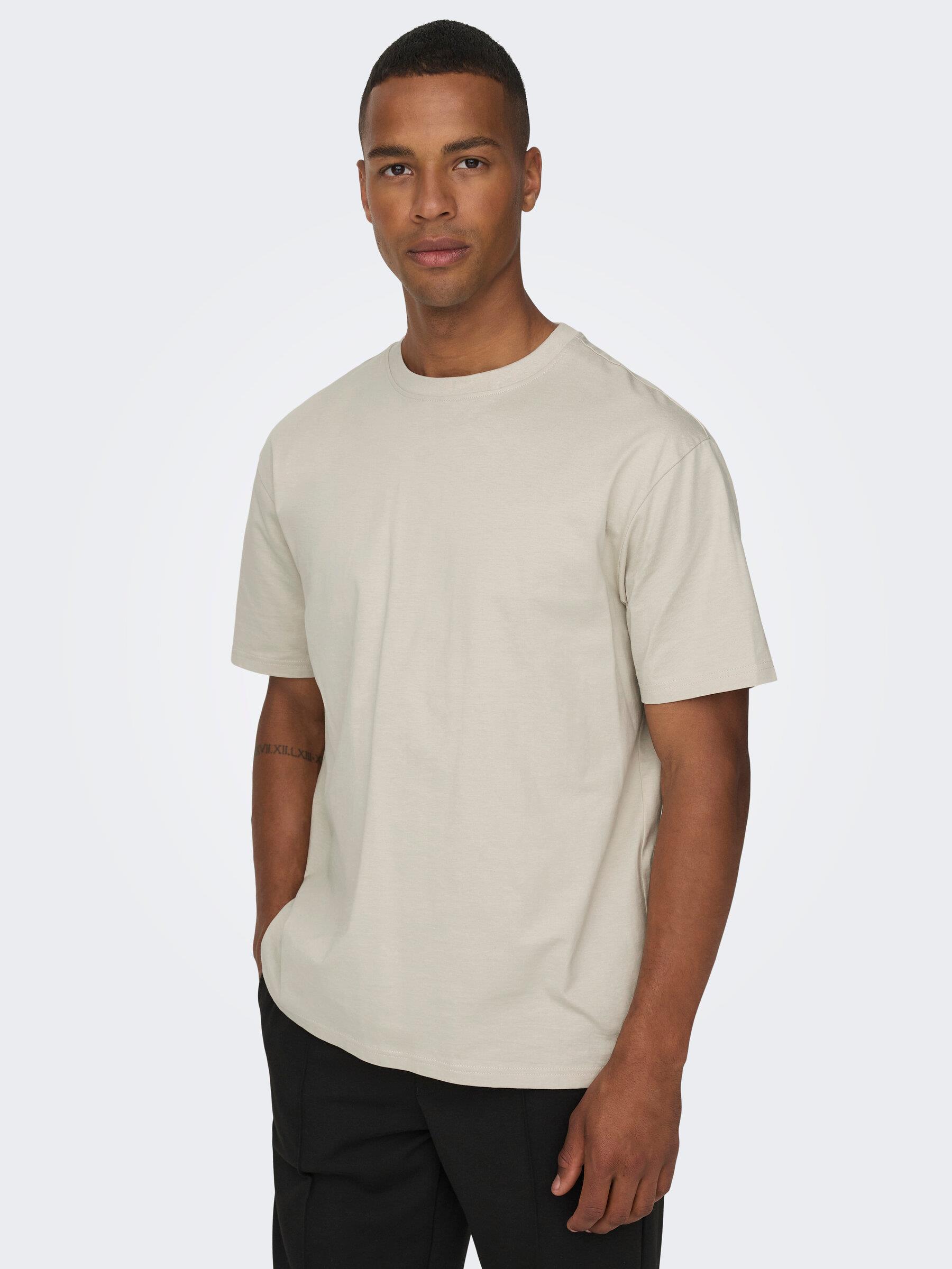 Only & Sons Erkek Yuvarlak Yaka Basic T-shirt - 22022532 - Only & Sons - 22022532