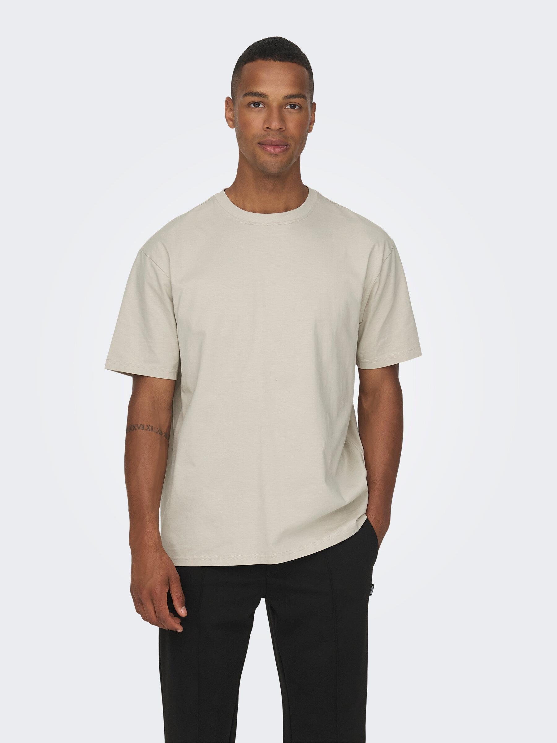 Only & Sons Erkek Yuvarlak Yaka Basic T-shirt - 22022532 - Only & Sons - 22022532