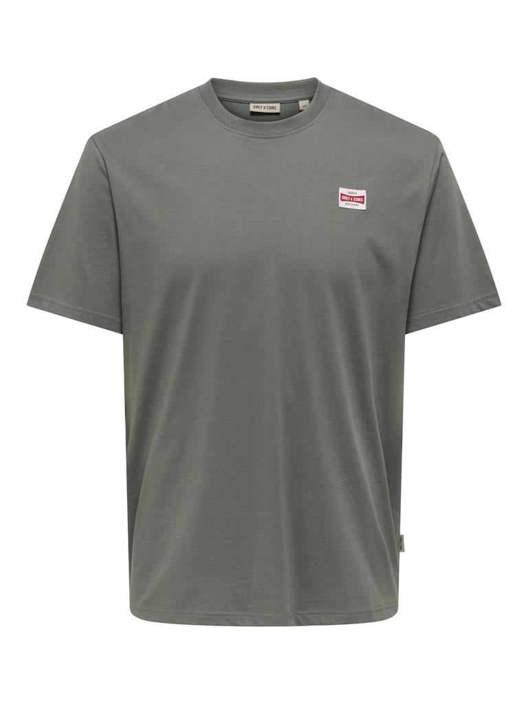 Only & Sons Erkek Yuvarlak Yaka Regular Fit Gri T-Shirt - 22033190 - Only & Sons - 22033190-1