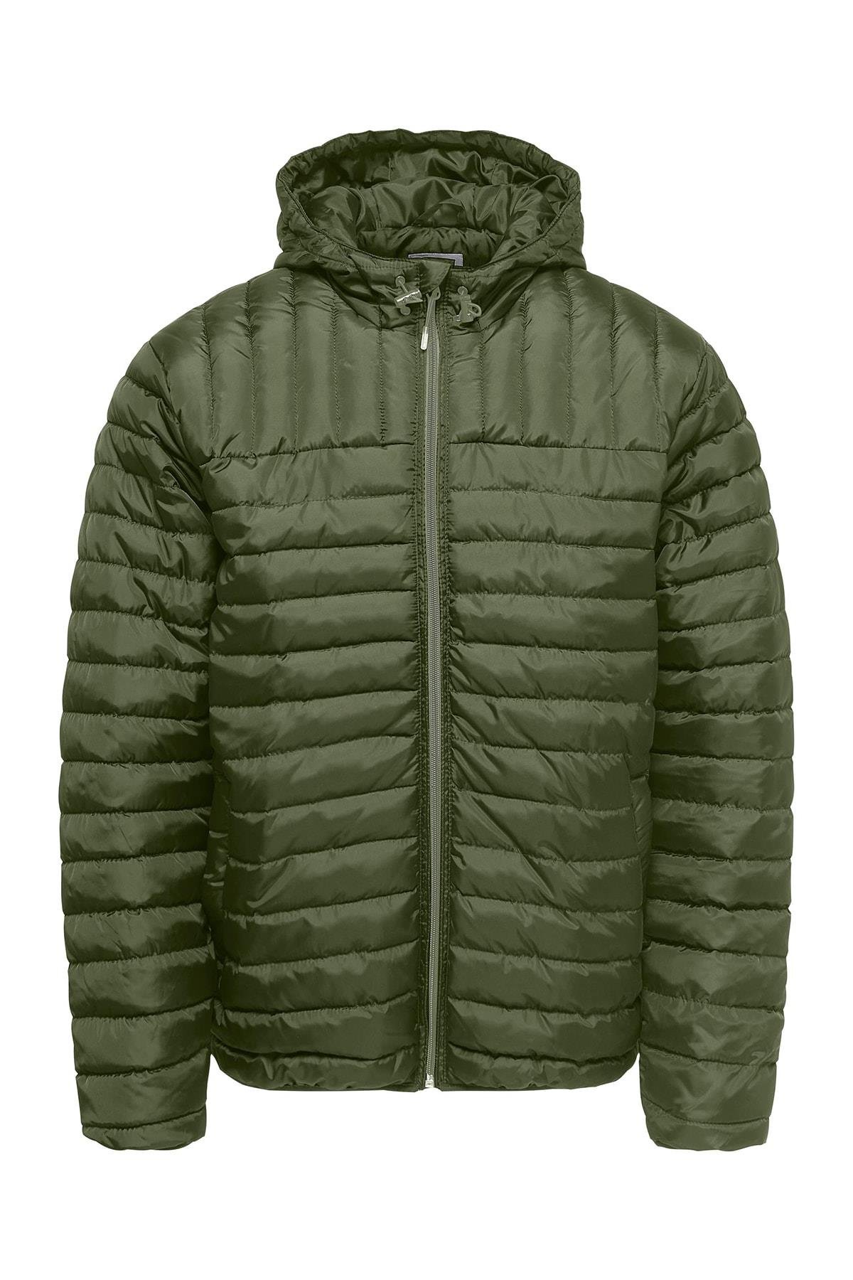 Only & Sons Hafif Şişme Ceket Mont Onspaul Quilted Hood Jacket - 22015121 - Only & Sons - 22015121