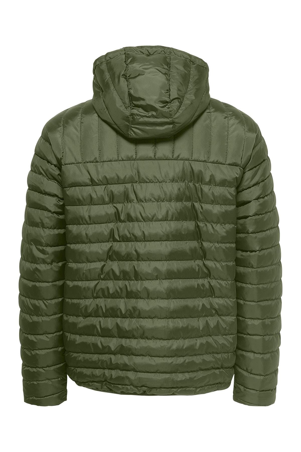 Only & Sons Hafif Şişme Ceket Mont Onspaul Quilted Hood Jacket - 22015121 - Only & Sons - 22015121