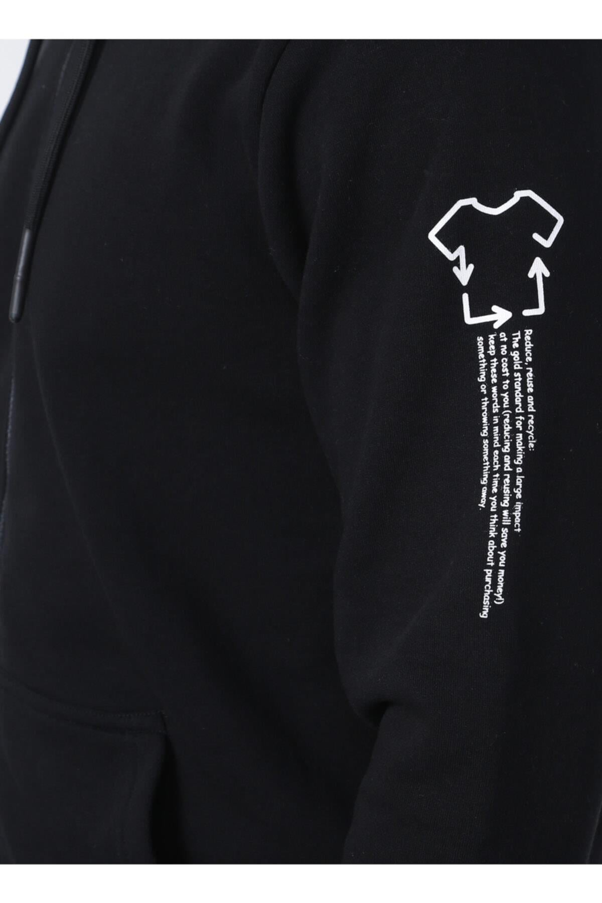 Only & Sons Kapüşonlu  Siyah Erkek Sweatshirt - 22023816 - Only & Sons - 5002782836
