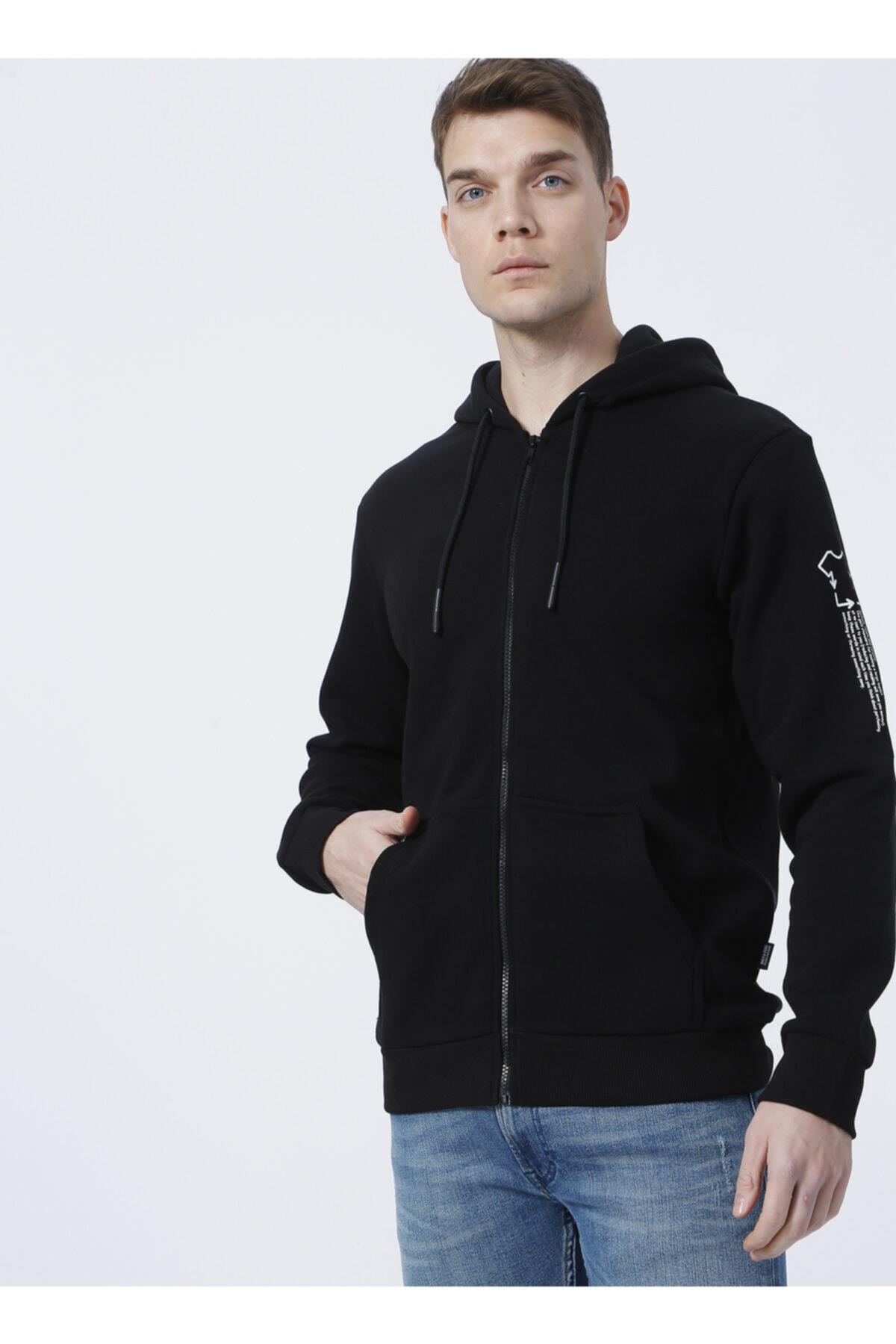 Only & Sons Kapüşonlu  Siyah Erkek Sweatshirt - 22023816 - Only & Sons - 5002782836