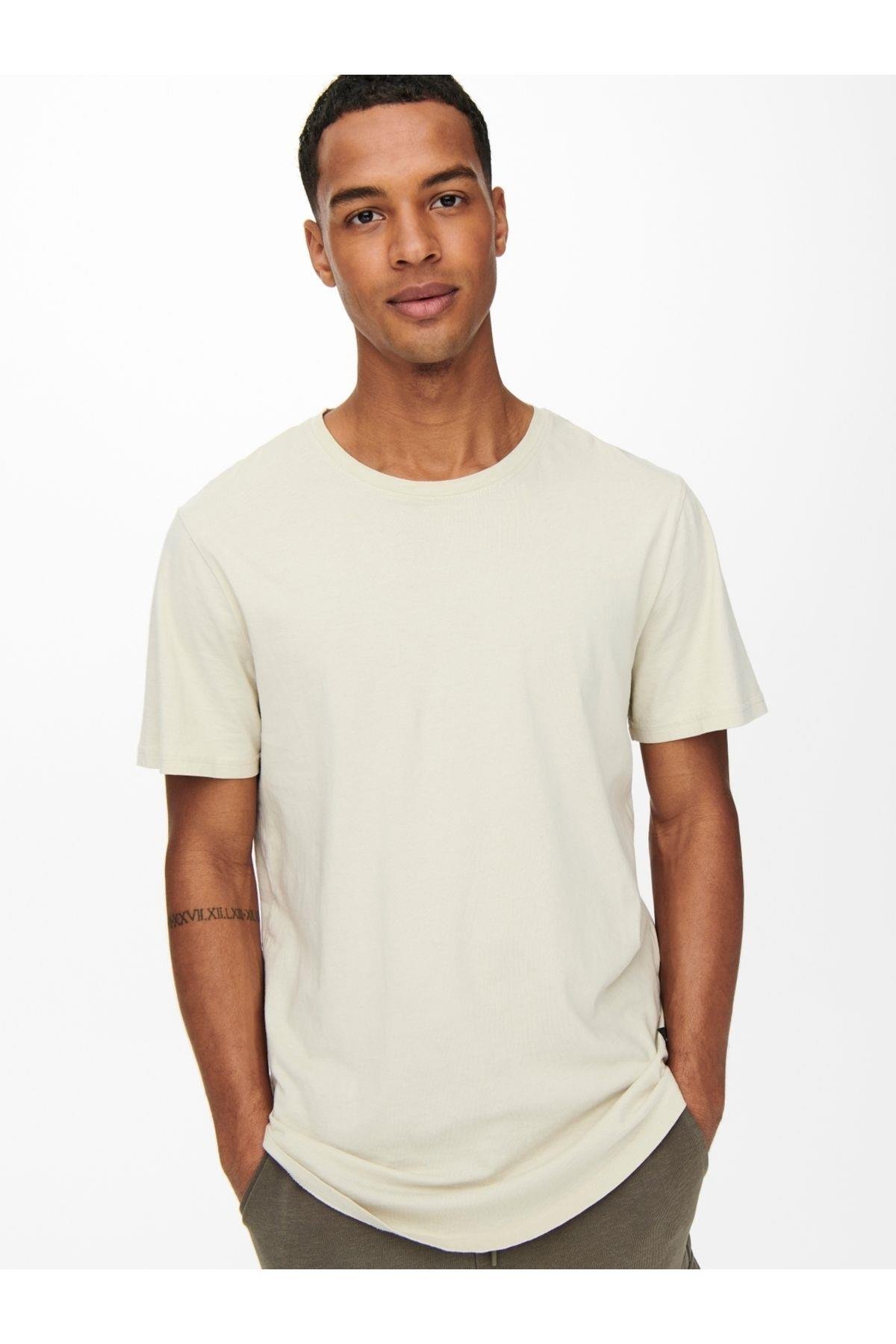 Only & Sons Longy Tee Noos Pelican Kremn T-Shirt  - 22002973 - Only & Sons - 2-22002973