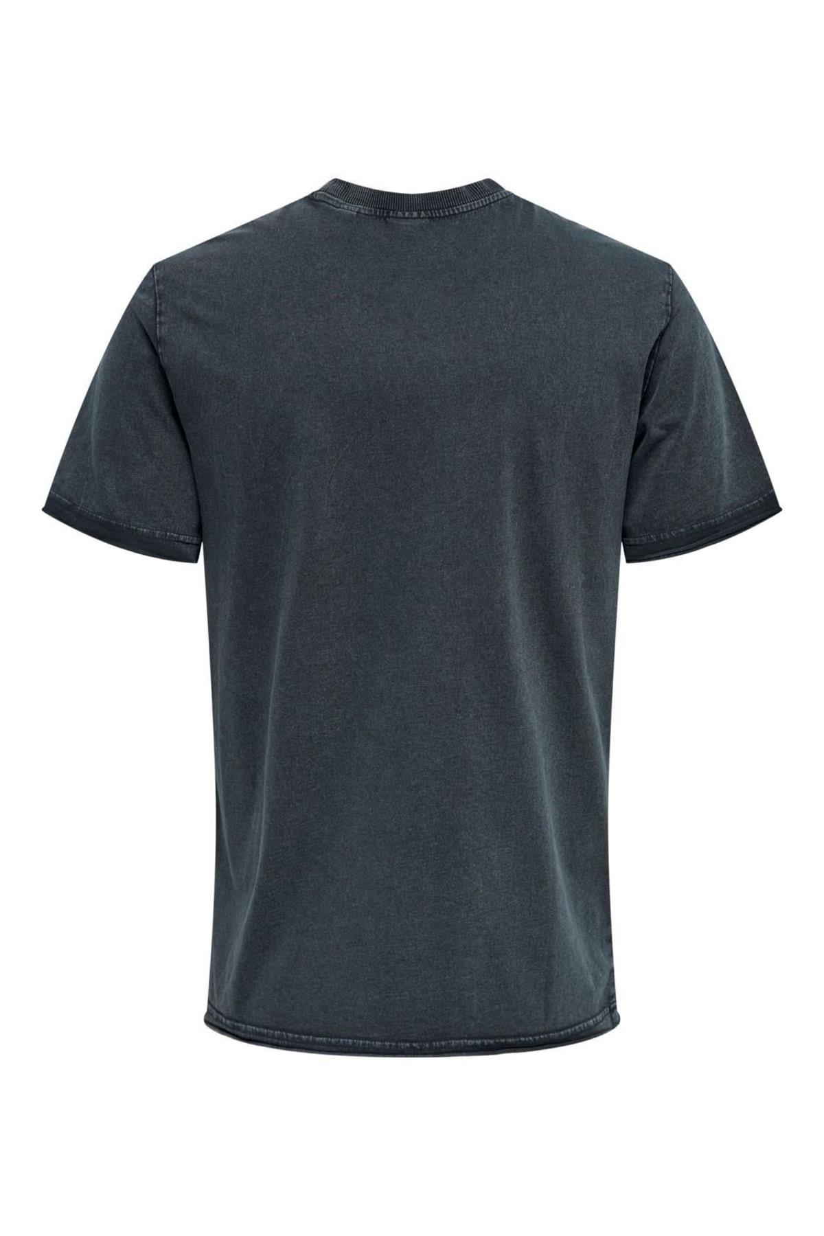 Only & Sons Onsgriffin Regular Yıkanmış Cepli T-shirt Erkek - 22022645 - Only & Sons - 22022645