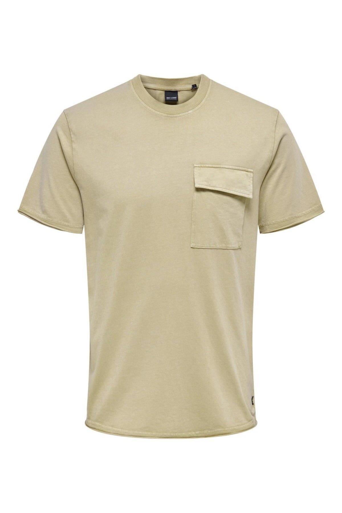 Only & Sons Onsgriffin Regular Yıkanmış Cepli T-shirt Erkek - 22022645 - Only & Sons - 22022645