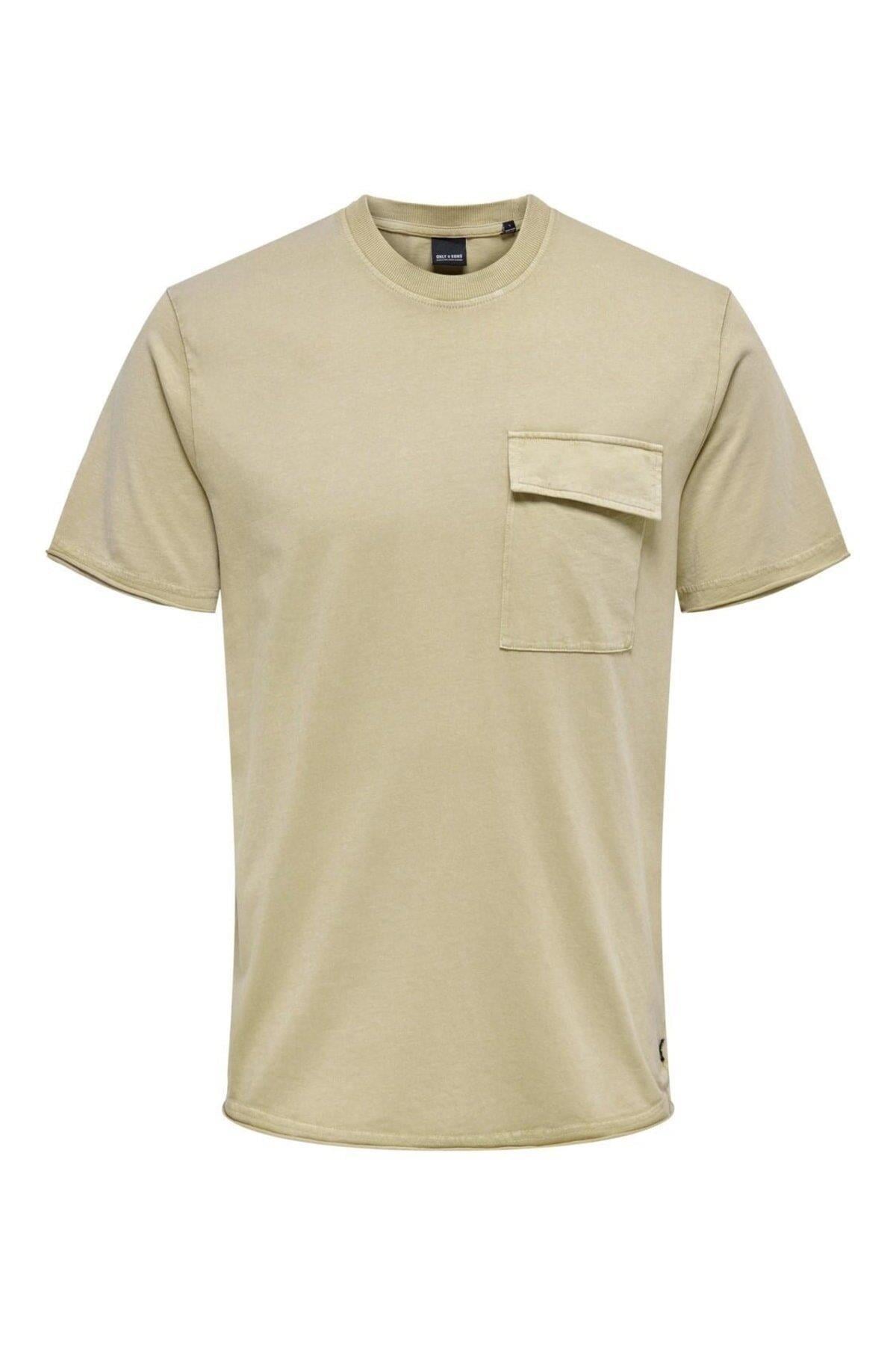 Only & Sons Onsgriffin Regular Yıkanmış Cepli T-shirt Erkek - 22022645 - Only & Sons - 22022645