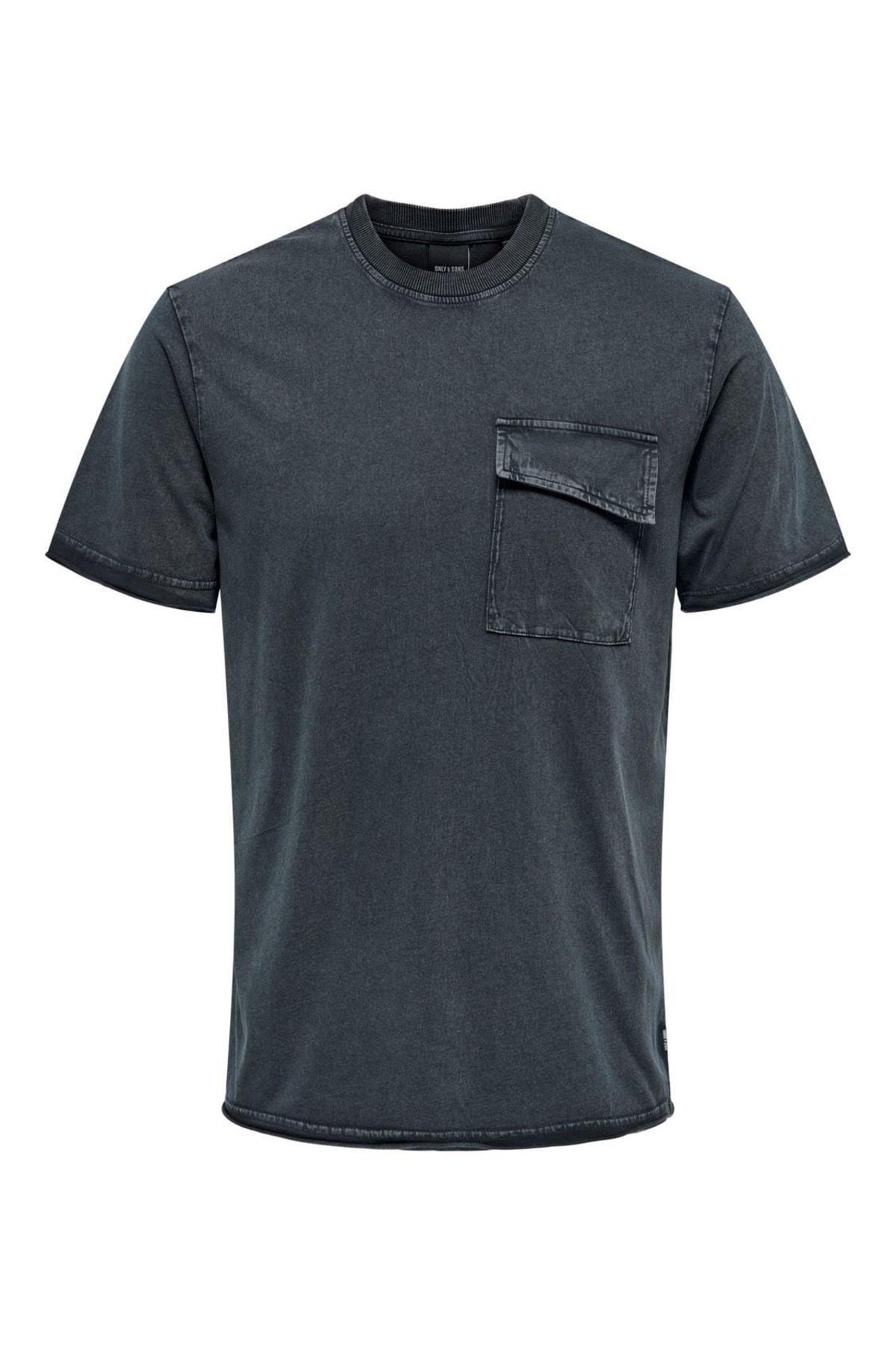 Only & Sons Onsgriffin Regular Yıkanmış Cepli T-shirt Erkek - 22022645 - Only & Sons - 22022645