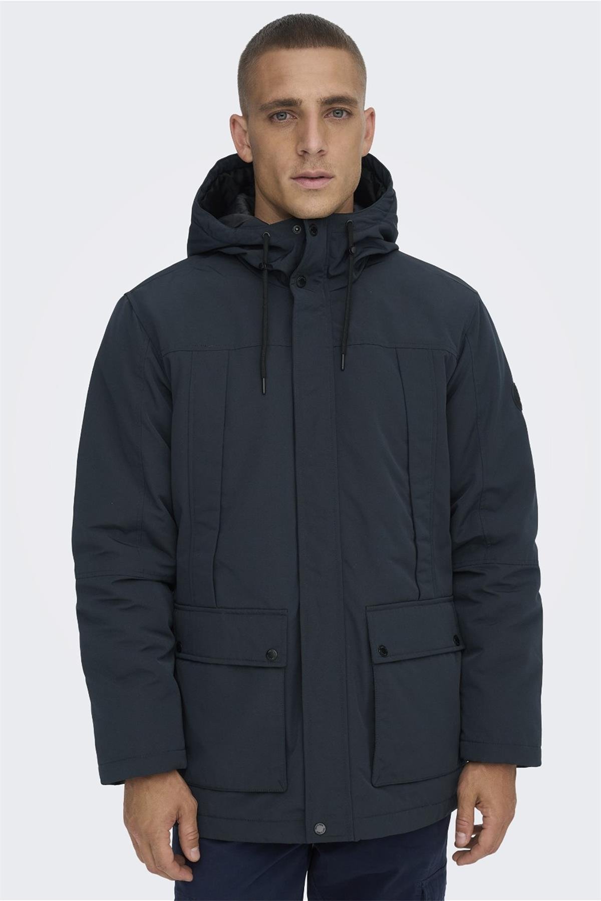 Only & Sons Onsjayden Erkek Kapüşonlu Parka Mont - 22022654  - Only & Sons - 23KW21000008
