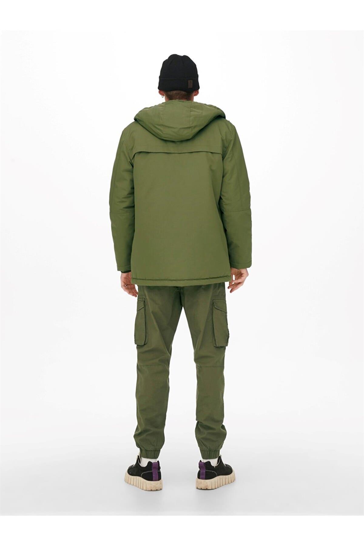 Only & Sons Onsjayden Erkek Kapüşonlu Parka Mont - 22022654  - Only & Sons - 23KW21000008