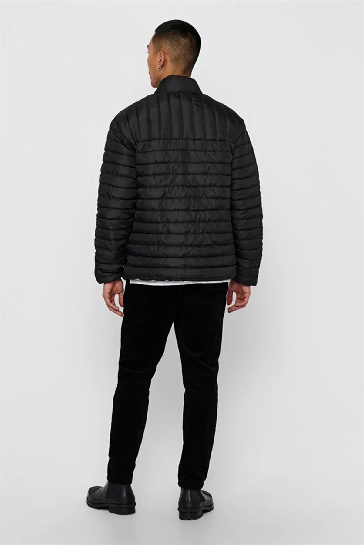 Only & Sons Paul Erkek Siyah Şişme Mont - 22015122 - Only & Sons - 22015122-Black
