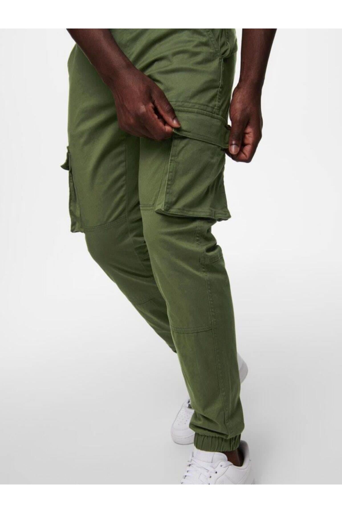 Only & Sons Stage Erkek Kargo Pantolon 22016687 - Only & Sons - 22016687-Olive Nigh