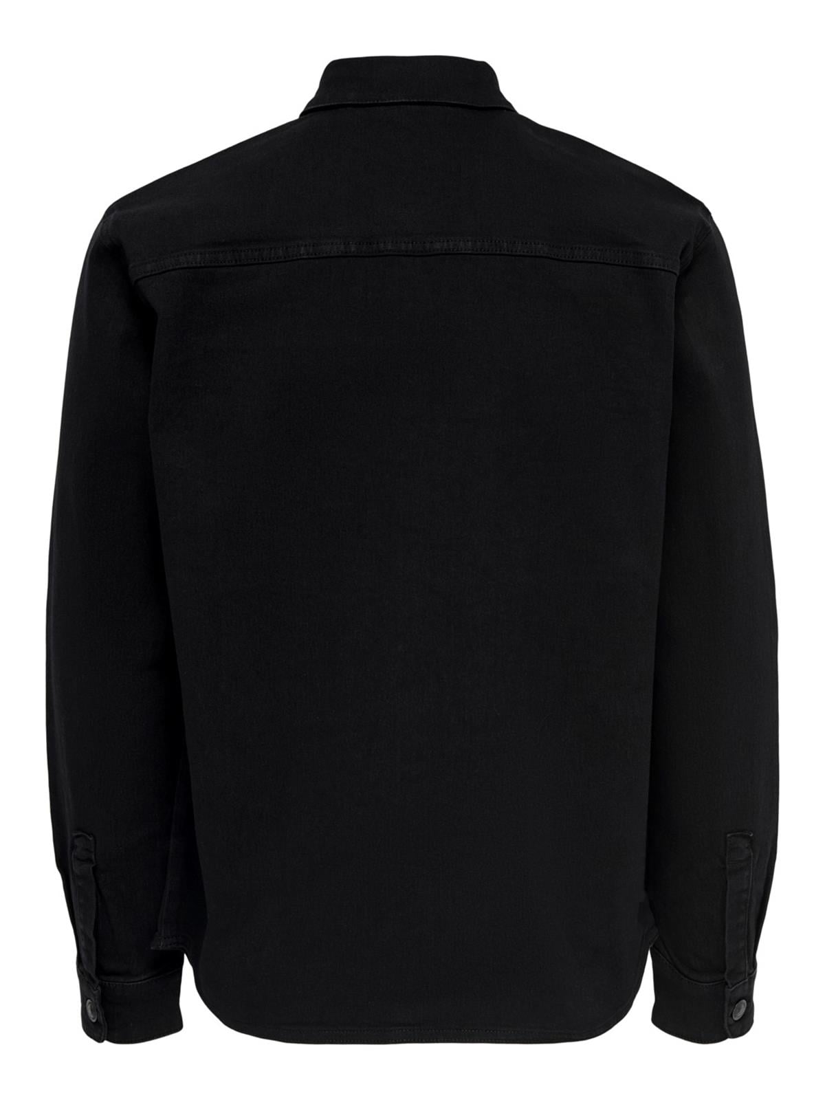 Only&Sons Erkek Oversize Gömlek ONSCAMON BLACK 4335 OVERSHIRT 22024335 - Only & Sons - 22024335