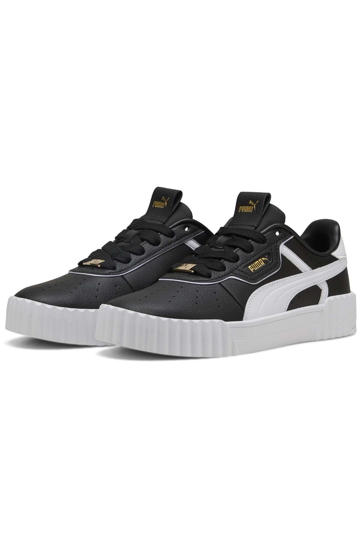 Puma Carina 3.0 Lüxe Kadın Spor Ayakkabı Beyaz Siyah Sneaker - 400724  - Puma - 40072408