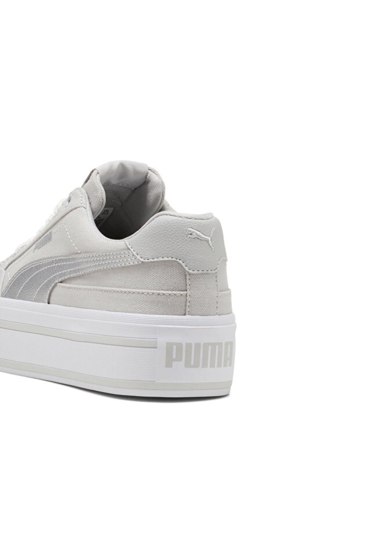 Puma Cort Classic Vulc Fs Platform Kadın Gri Günlük Ayakkabı 40232903 - Puma - 40232903-K