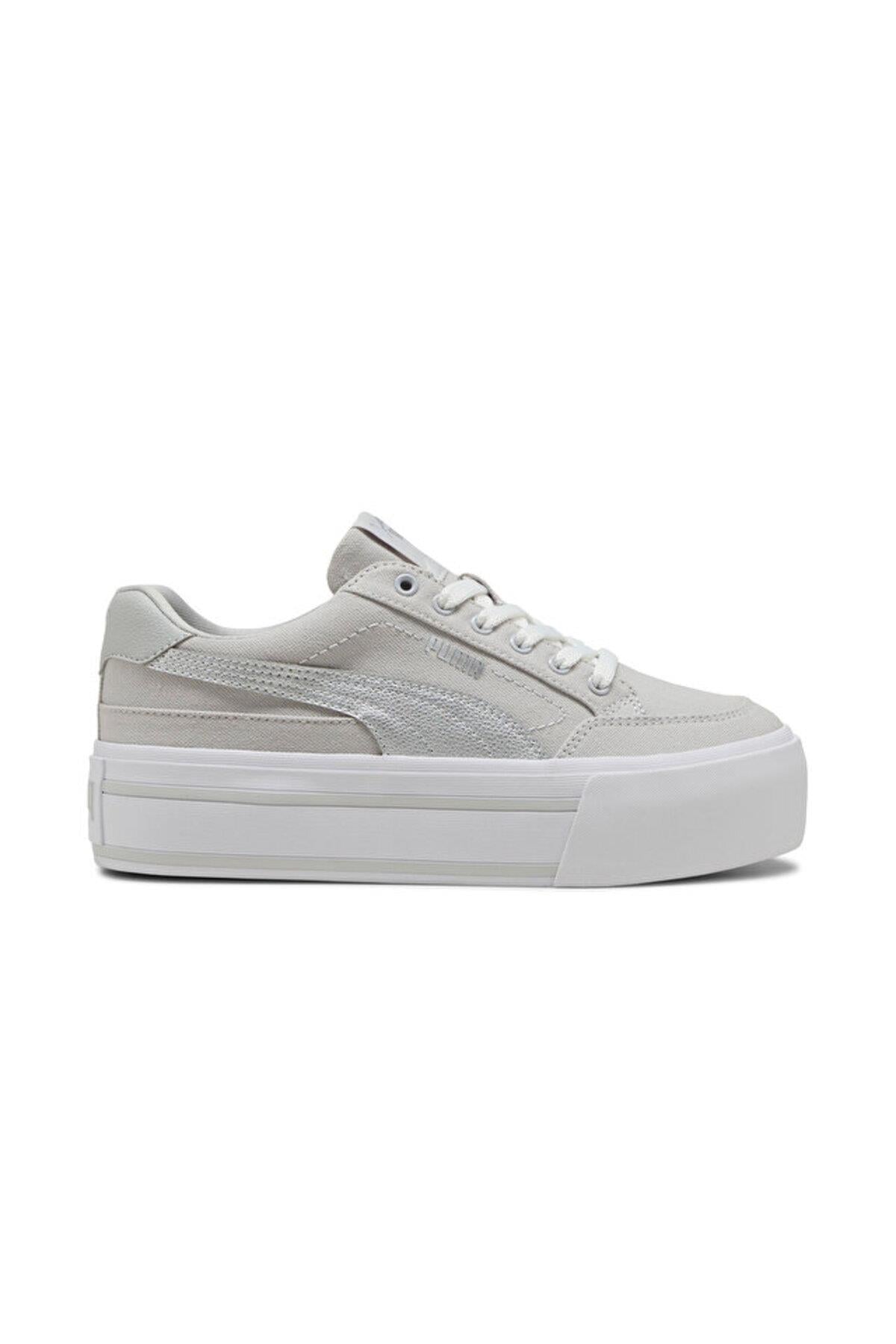 Puma Cort Classic Vulc Fs Platform Kadın Gri Günlük Ayakkabı 40232903 - Puma - 40232903-K