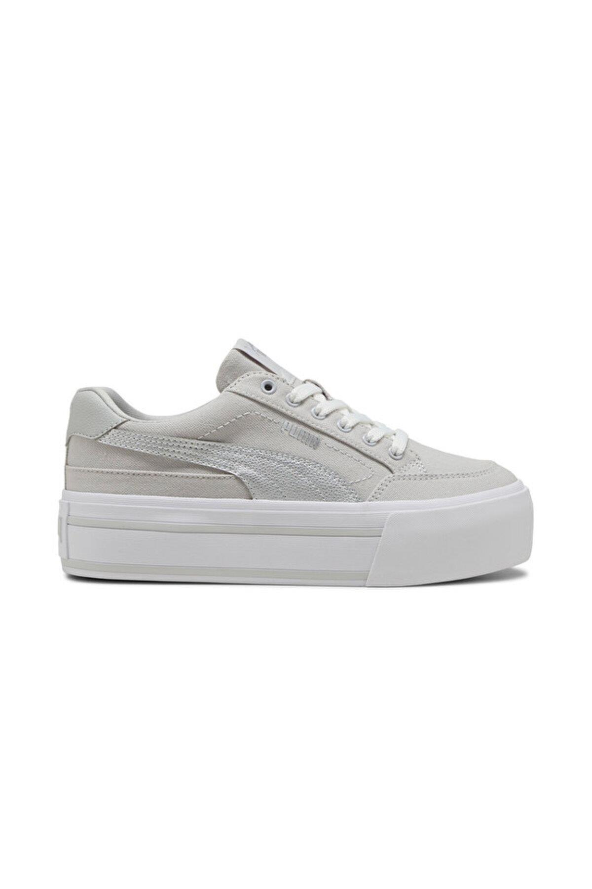 Puma Cort Classic Vulc Fs Platform Kadın Gri Günlük Ayakkabı 40232903 - Puma - 40232903-K