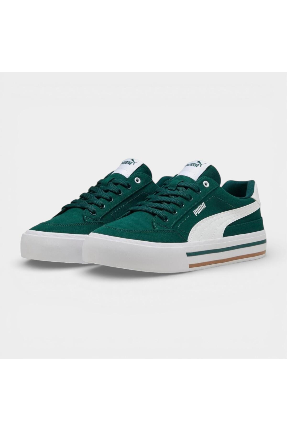 Puma Court Classic Vulc FS Erkek Yeşil Spor Ayakkabı Sneaker-39635316 - Puma - 396353-Y