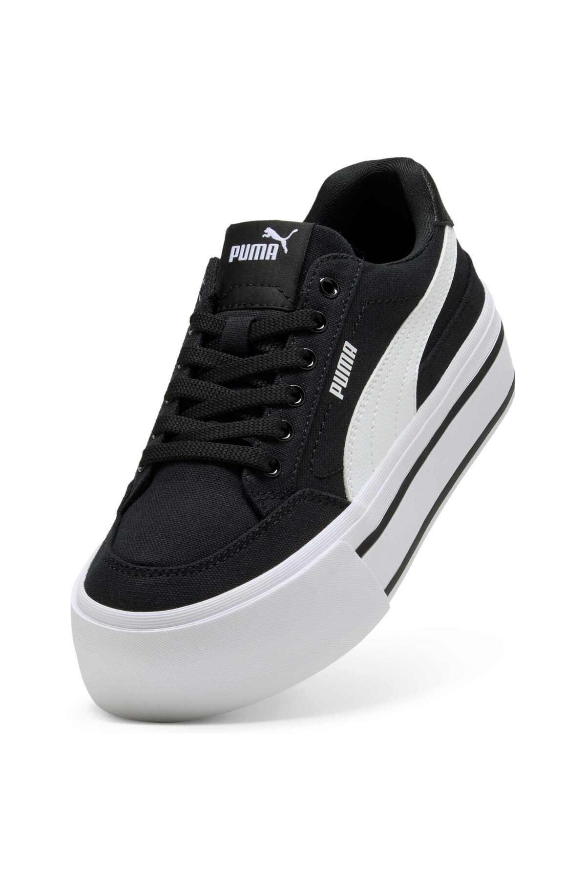 Puma Court Classic Vulc Platform Siyah Beyaz Kadın Ayakkabı-402329 - Puma - 402329-S