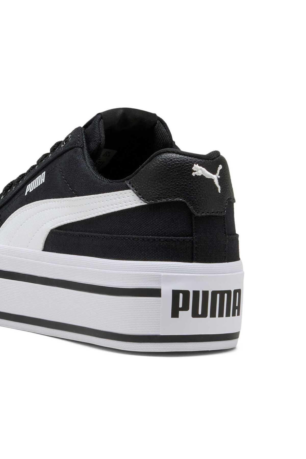 Puma Court Classic Vulc Platform Siyah Beyaz Kadın Ayakkabı-402329 - Puma - 402329-S