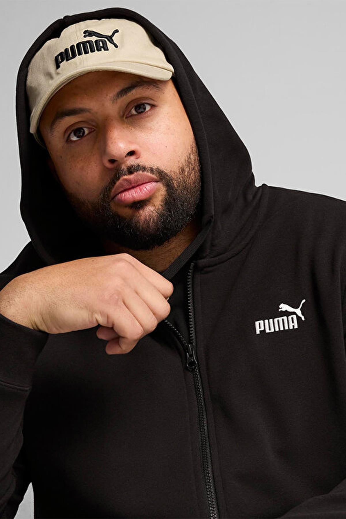 Puma Erkek Ess Full-Zip Hoodie Siyah Sweatshirt - 68258801 - Puma - 682588