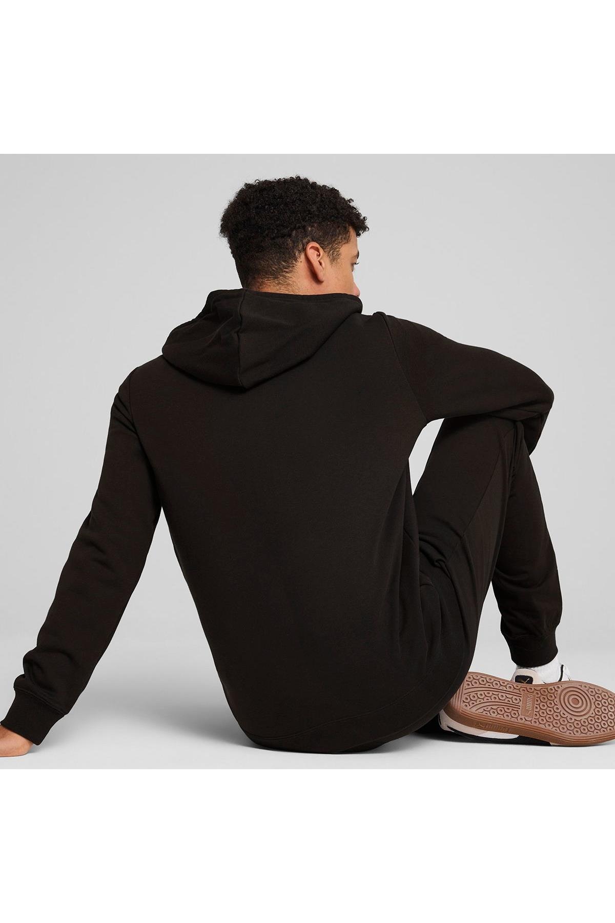 Puma Erkek Ess Full-Zip Hoodie Siyah Sweatshirt - 68258801 - Puma - 682588