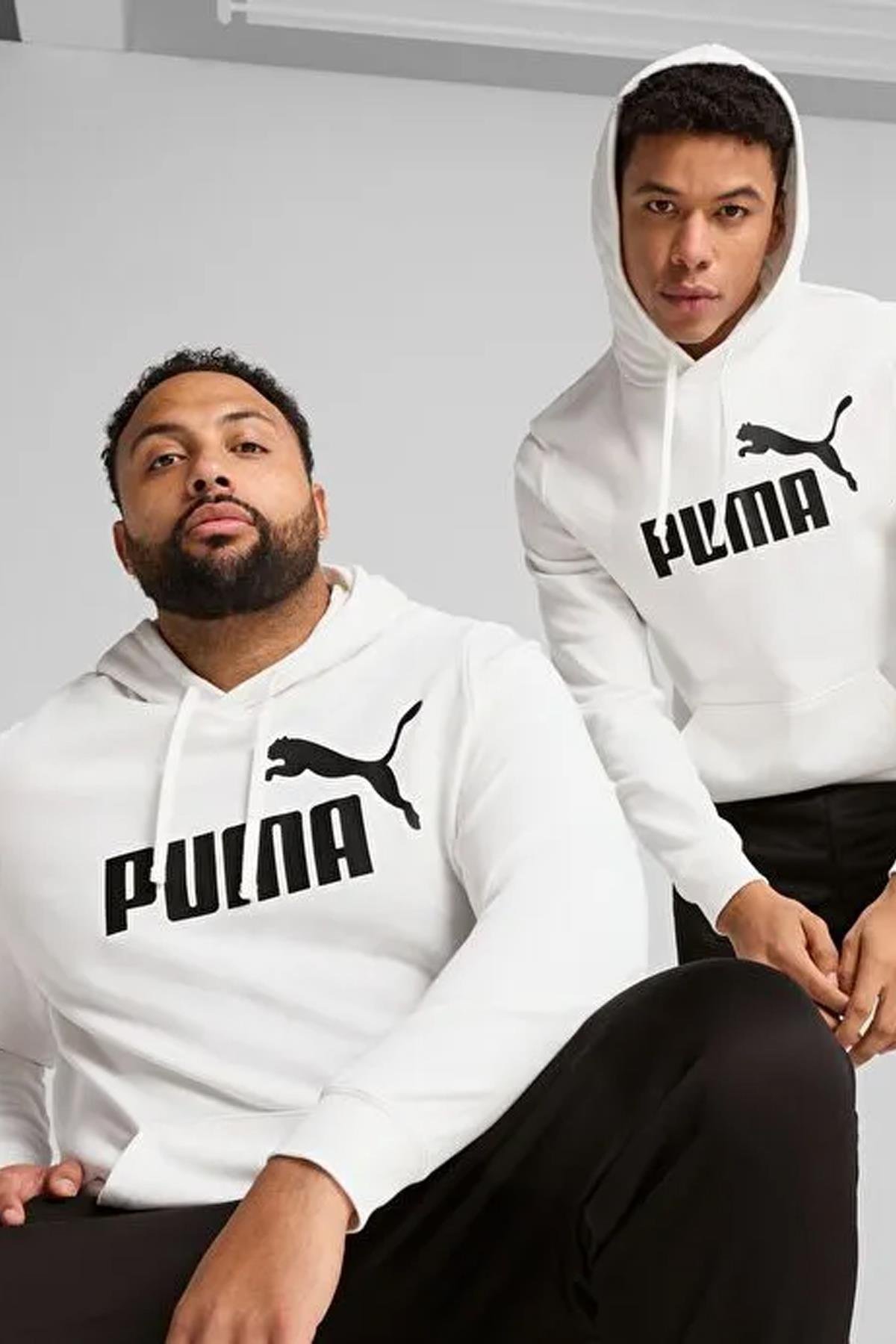 Puma Erkek Ess No.1 Logo Hoodie Beyaz Spor Sweatshirt - 68257216 - Puma - 68257216