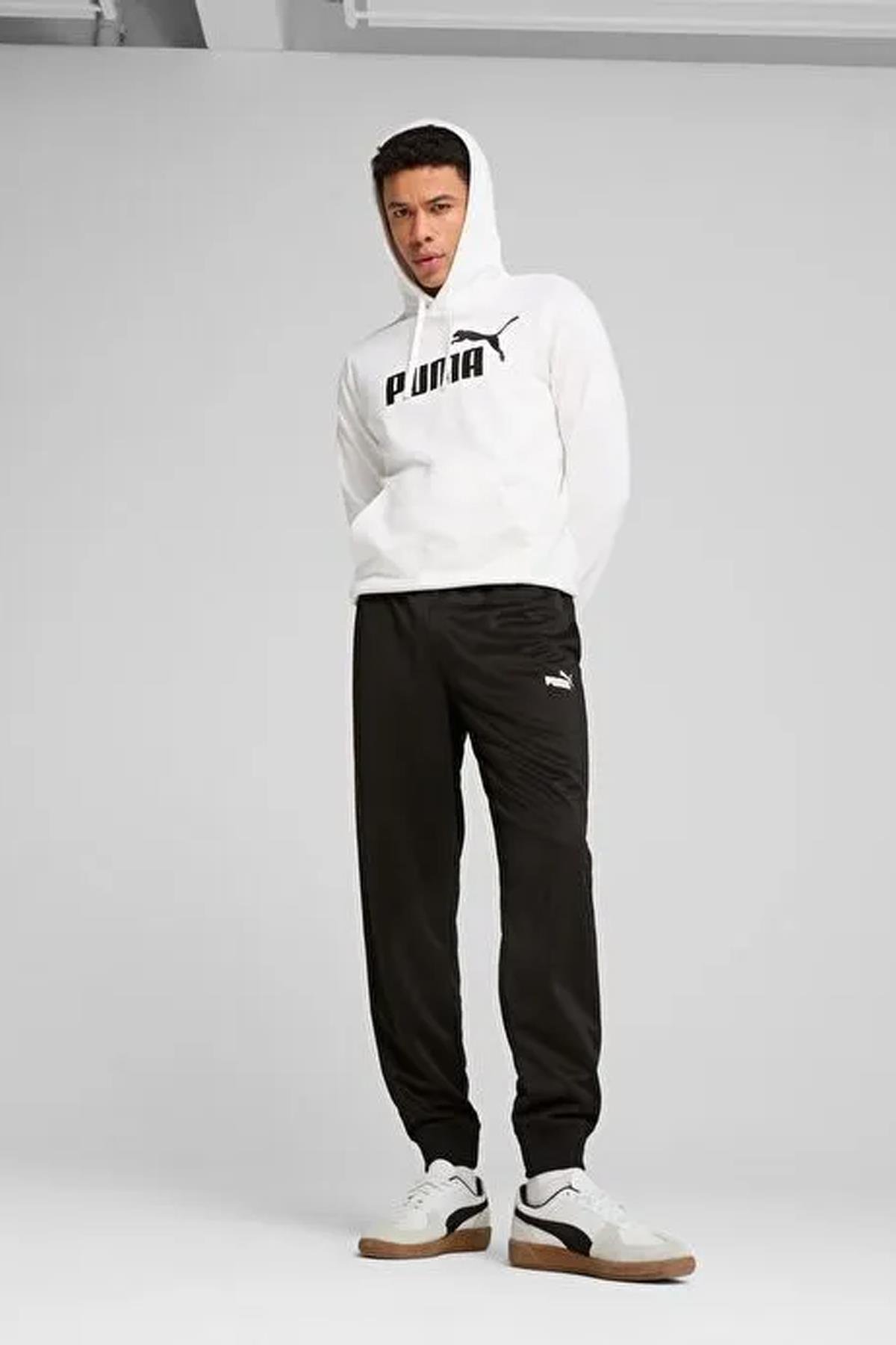 Puma Erkek Ess No.1 Logo Hoodie Beyaz Spor Sweatshirt - 68257216 - Puma - 68257216