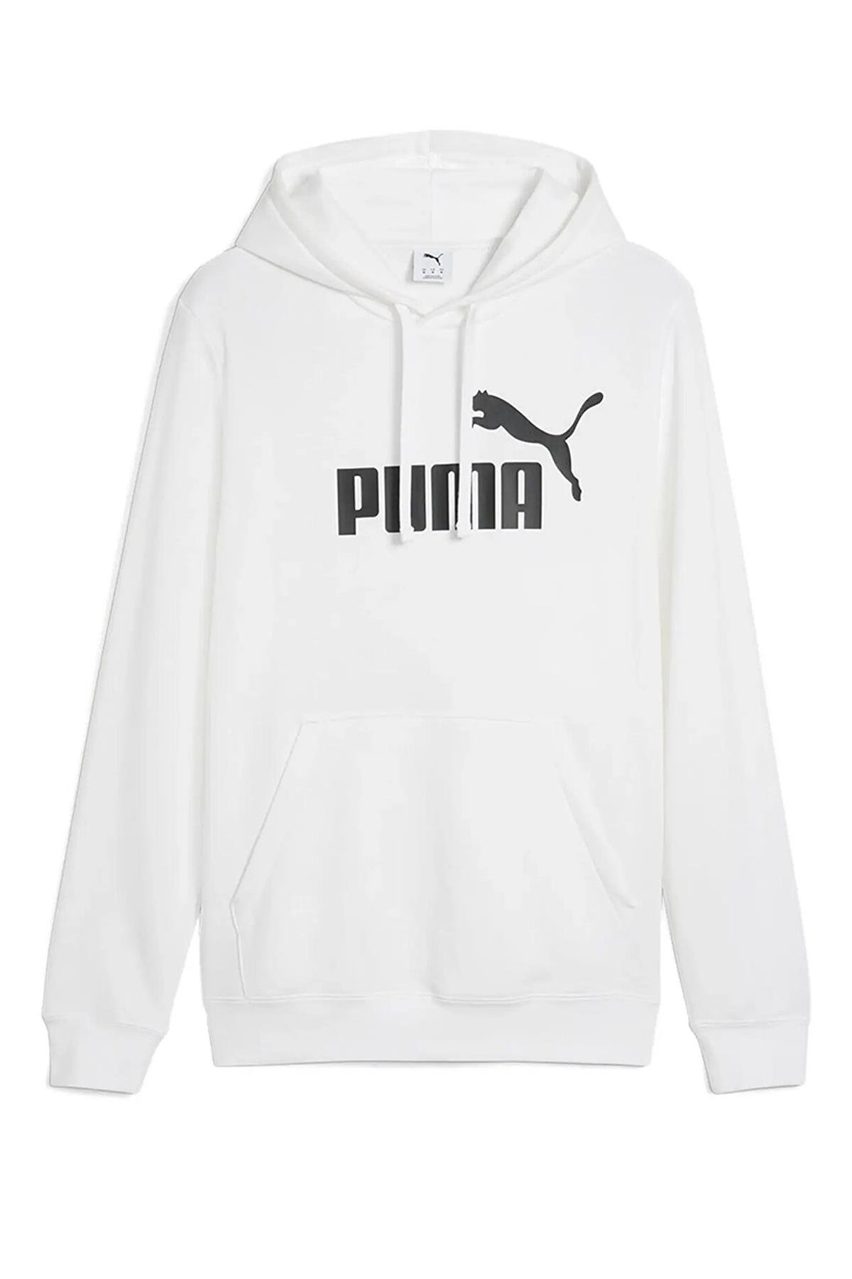Puma Erkek Ess No.1 Logo Hoodie Beyaz Spor Sweatshirt - 68257216 - Puma - 68257216