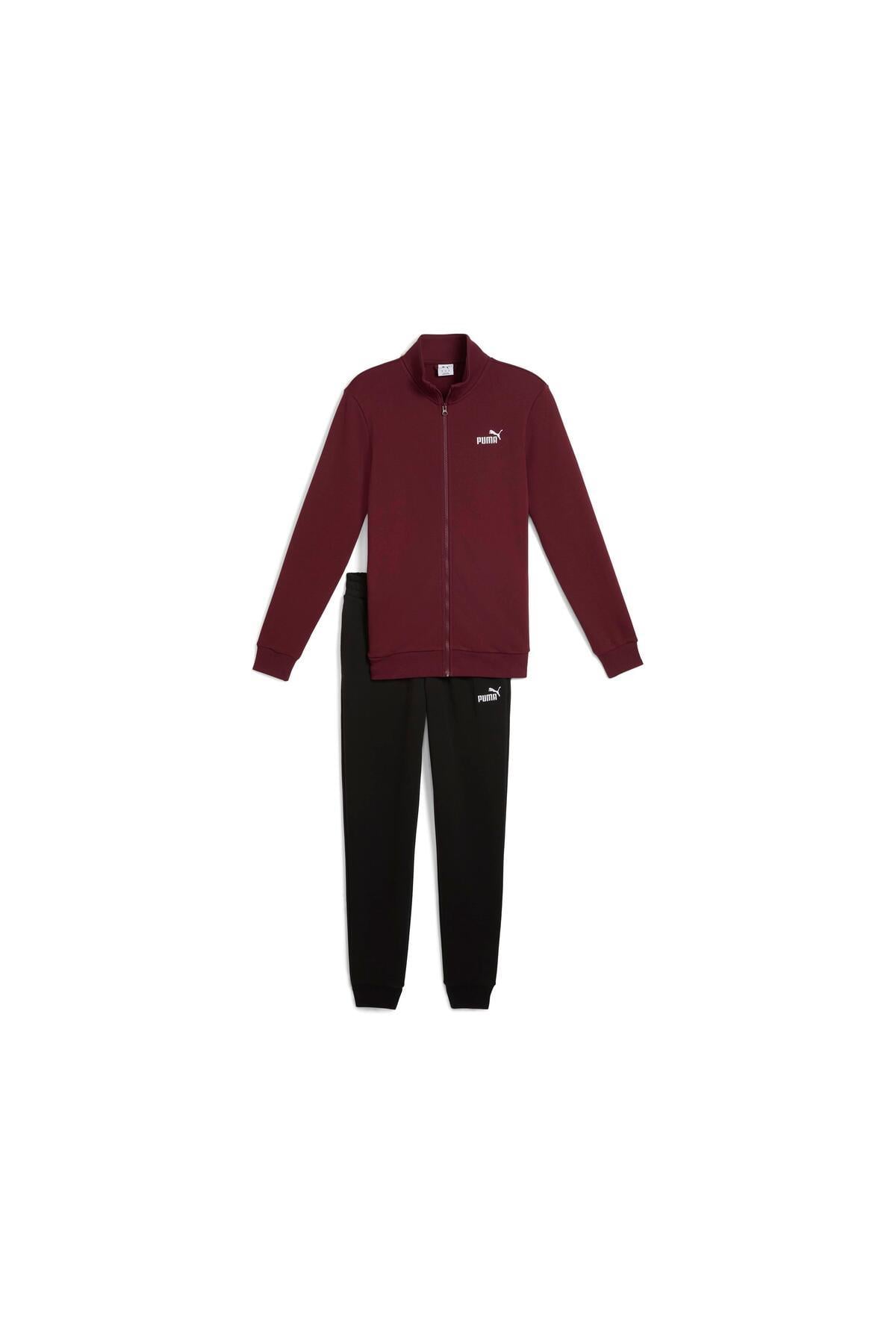 Puma Erkek ESSENTIALS Bordo-Siyah Spor Eşofman Takımı - 68484896 - Puma - 684848