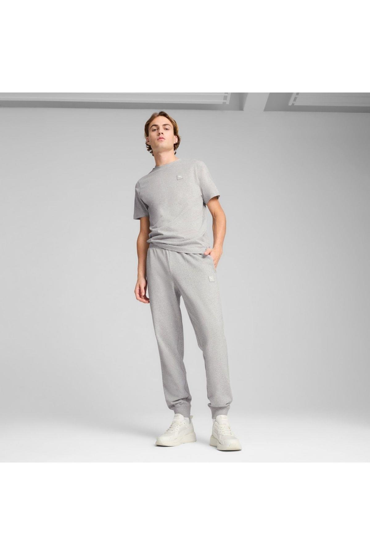 Puma Erkek Essentials Elevated Gri Eşofman Altı - 69089604 - Puma - 690896-04